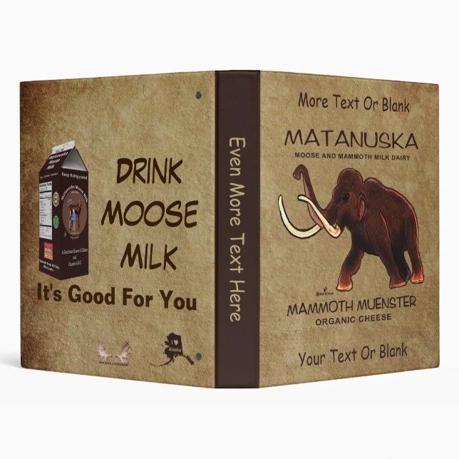 Matanuska Mammoth Muenster Cheese Binder (Background)