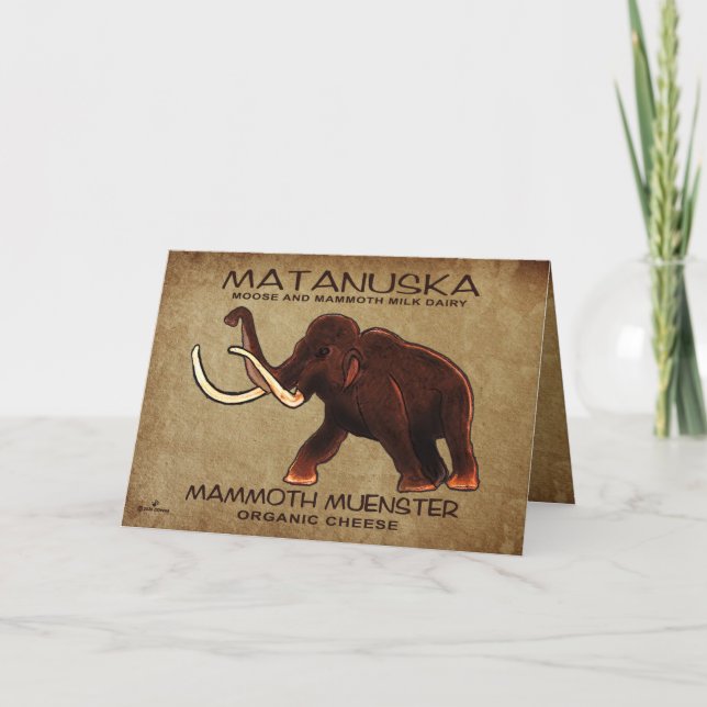 Matanuska Mammoth Muenster Cheese Card (Front)