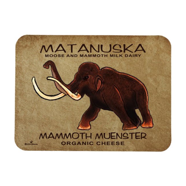 Matanuska Mammoth Muenster Cheese Magnet (Horizontal)