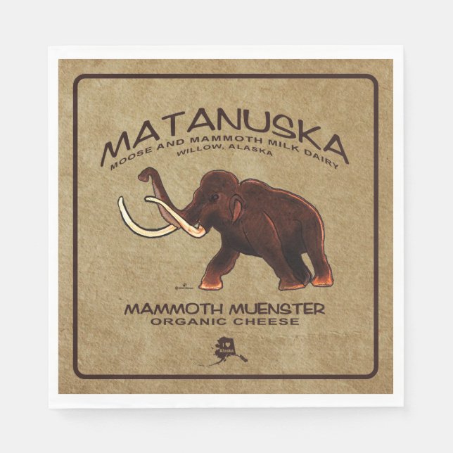 Matanuska Mammoth Muenster Cheese Napkin (Front)