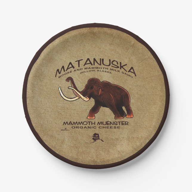 Matanuska Mammoth Muenster Cheese Paper Plate (Front)