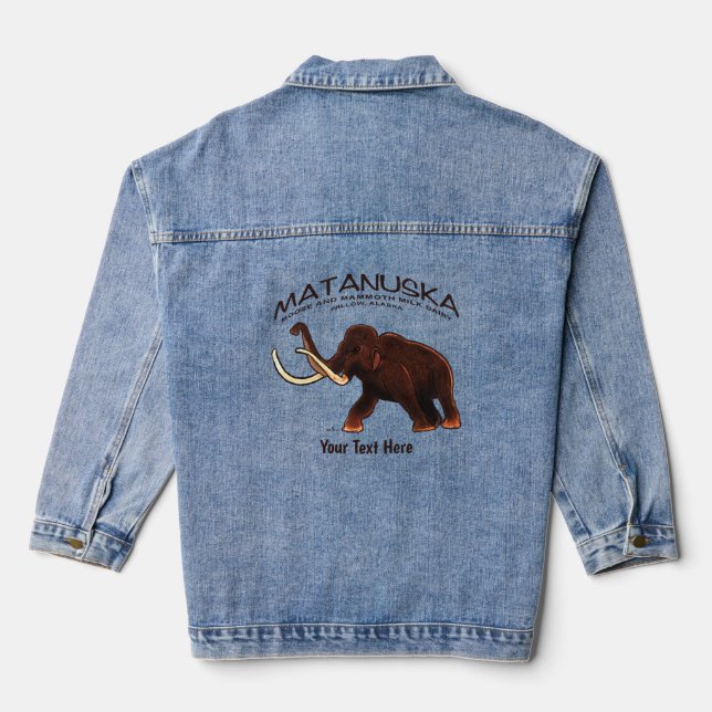 Matanuska Moose and Mammoth Dairy Denim Jacket (Back)
