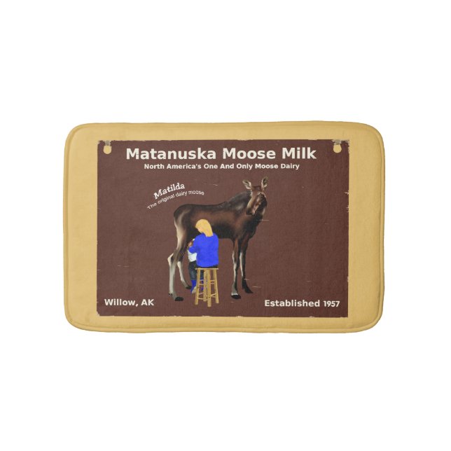 Matanuska Moose Milk Bath Mat (Front)