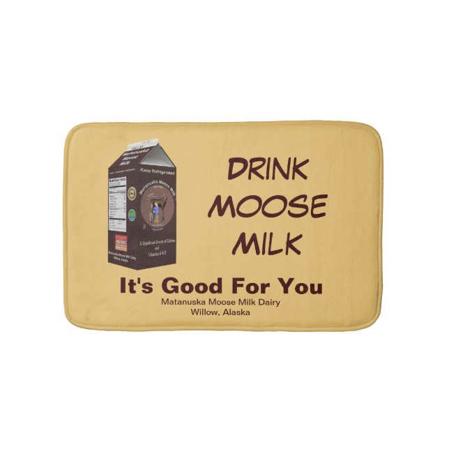 Matanuska Moose Milk Bath Mat (Front)