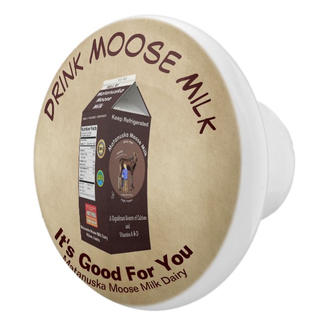 Matanuska Moose Milk Ceramic Knob (Right)