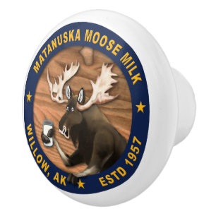Matanuska Moose Milk Ceramic Knob