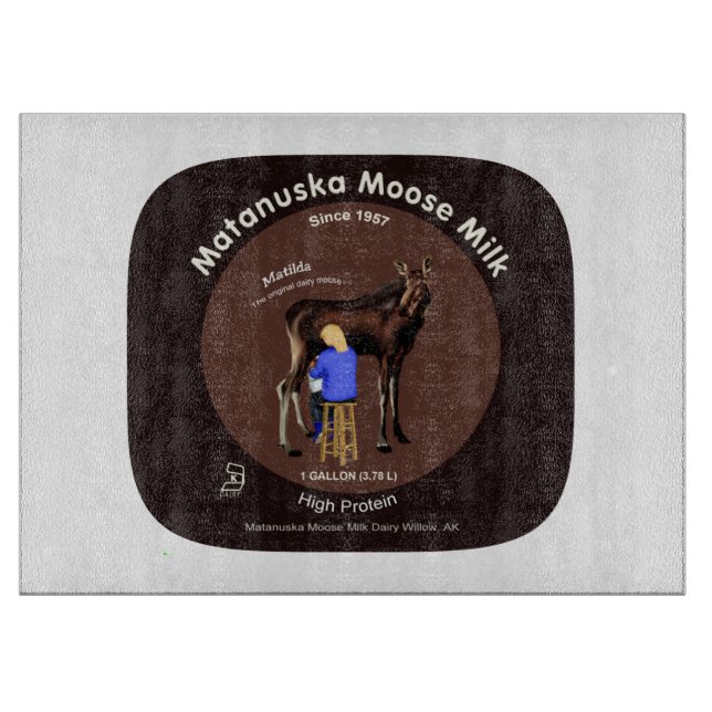 Matanuska Moose Milk Cutting Board (Front)