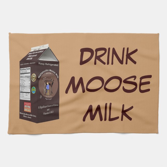 Matanuska Moose Milk Kitchen Towel (Horizontal)