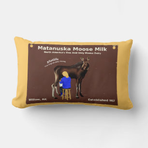 Matanuska Moose Milk Lumbar Pillow