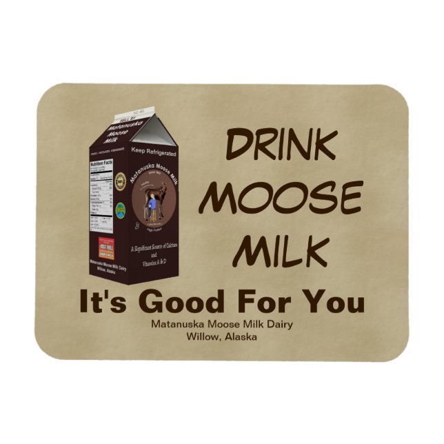 Matanuska Moose Milk Magnet (Horizontal)