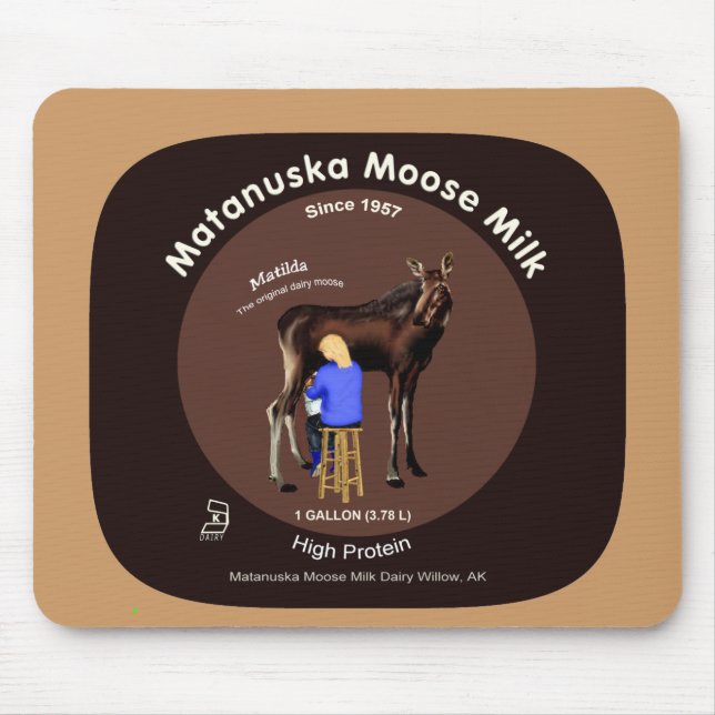 Matanuska Moose Milk Mouse Pad (Front)