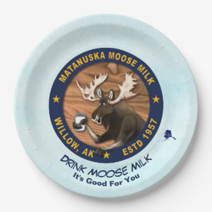 Matanuska Moose Milk Paper Plate