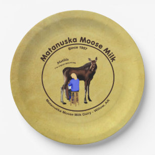 Matanuska Moose Milk Paper Plate