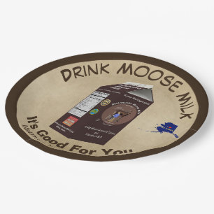 Matanuska Moose Milk Paper Plate