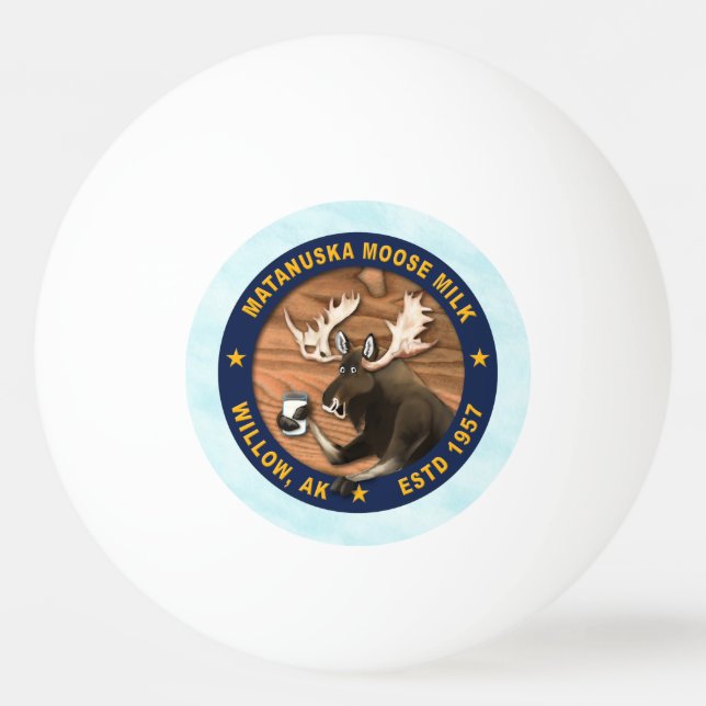 Matanuska Moose Milk Ping Pong Ball (Front)