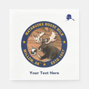 Matanuska Moose Milk Round Paper Coaster Napkins