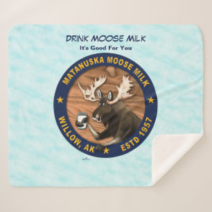 Matanuska Moose Milk Sherpa Blanket
