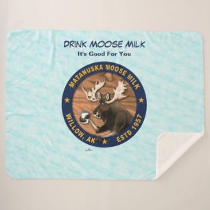 Matanuska Moose Milk Sherpa Blanket