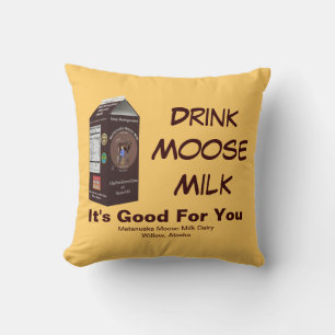 Matanuska Moose Milk Throw Pillow