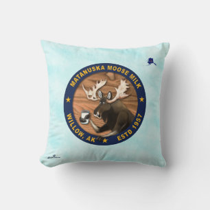Matanuska Moose Milk Throw Pillow