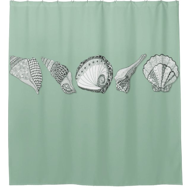 Match any Colour Background Hand Drawn Seashell Ar (Front)