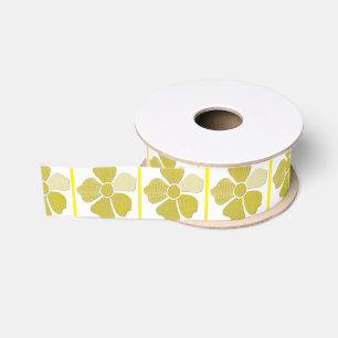 Match Any Colour Faux Fabric Collage Flower Grosgrain Ribbon