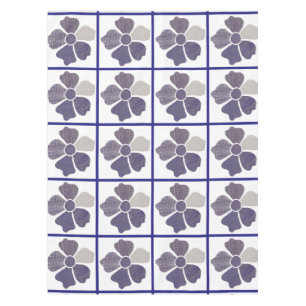 Match Any Colour Faux Fabric Collage Flower Tablecloth