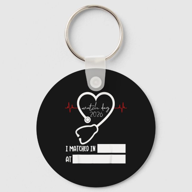 Match Day 2026 Future Doctor Physician Residency F Keychain (Front)