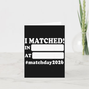 Match day residency 2026 medical school graduation card