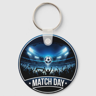 Match Day Soccer Night Stadium Lights Crowd Keychain