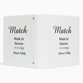 Match made in heaven add name date simple calligra binder
