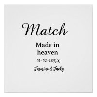 Match made in heaven add name date simple calligra