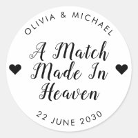 Match Made In Heaven Matchbox Heart Wedding Favour