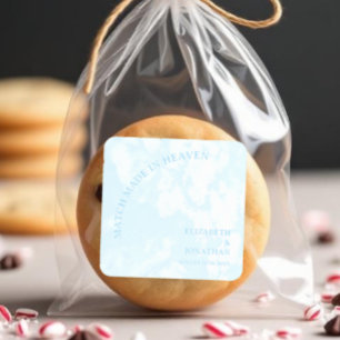 Match Made In Heaven Wedding Square Sticker