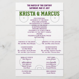 Match of the Century Wedding Program