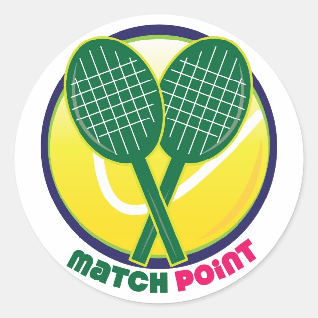 Match Point Classic Round Sticker (Front)