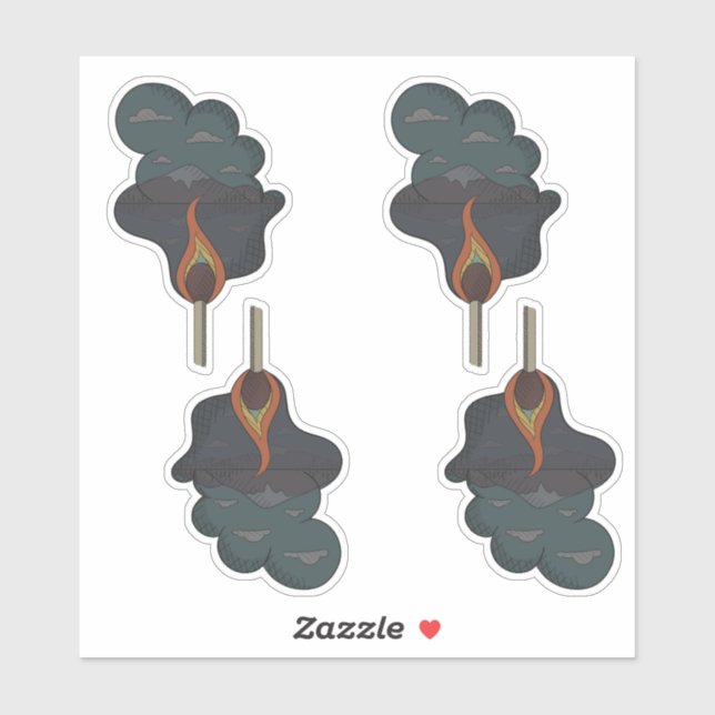 Match stick stickers (Sheet)
