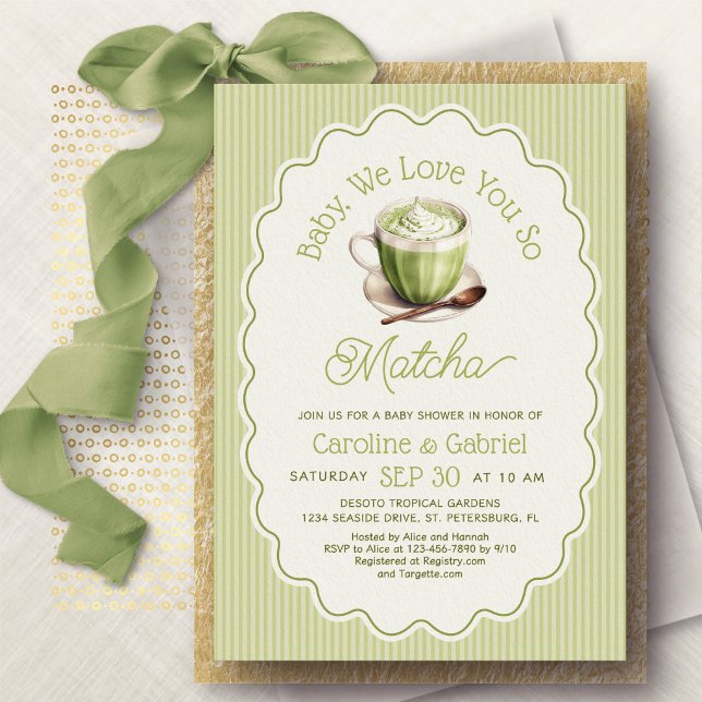 Matcha Baby Shower Invitation (Creator Uploaded)