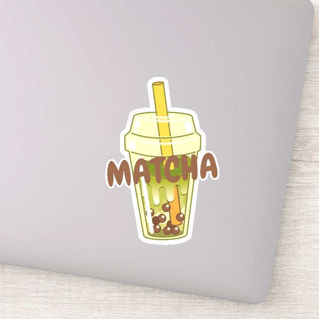 Matcha boba green tea (Detail)
