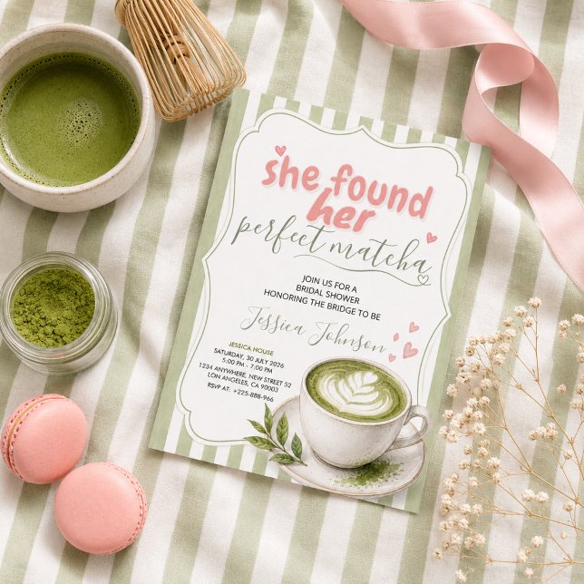 Matcha Bridal Shower Invitation Green Tea (Creator Uploaded)