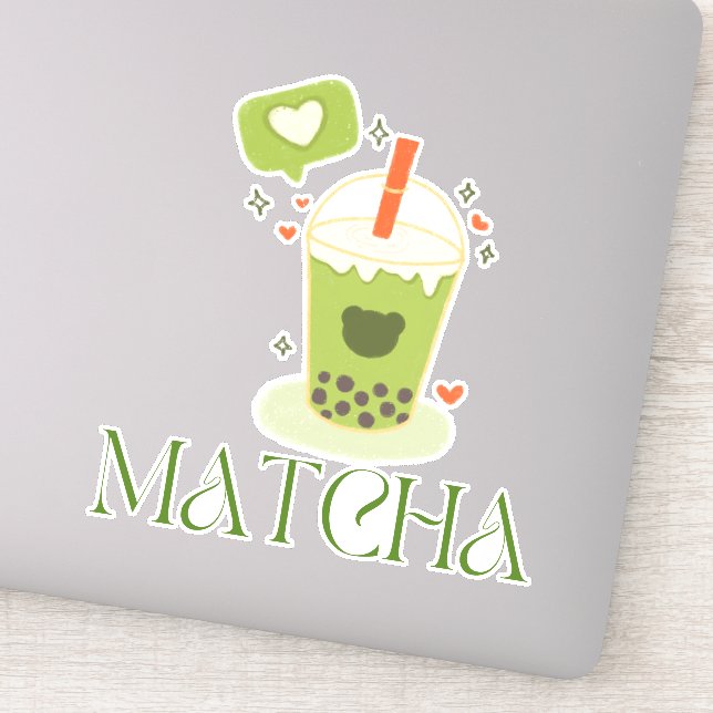 Matcha bubble tea (Detail)