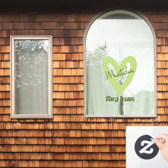 Matcha Cafe Window Cling (Home Window)