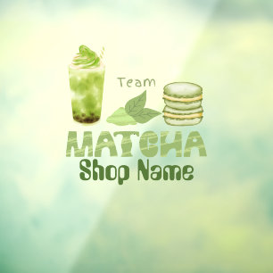 Matcha Cafe Window Cling