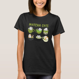 Matcha & Cat Lover Green Tea Time Cat Mom Matcha C T-Shirt