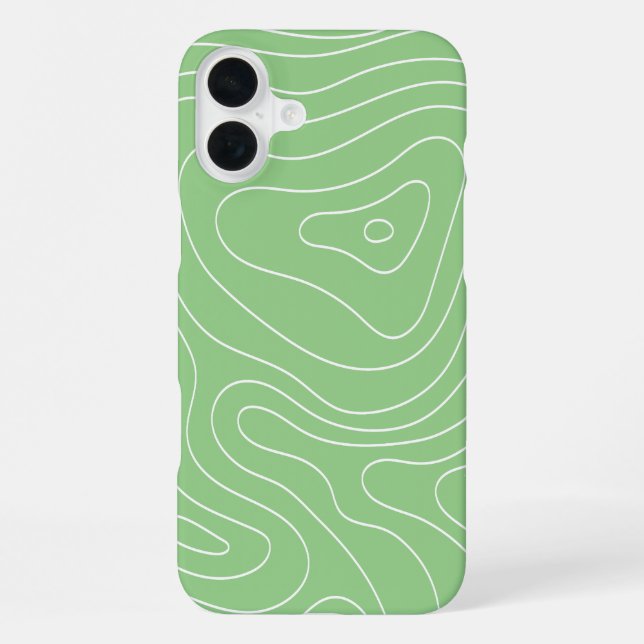 Matcha Contour Flow iPhone Case (Back)