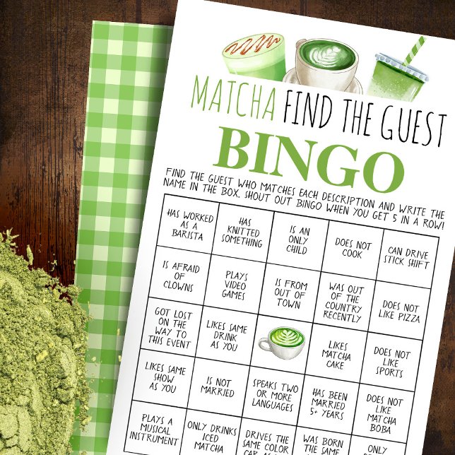 Matcha Find the Guest Bingo Game Card (Creator Uploaded)