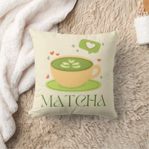 Matcha Green Tea, Everything is better with matcha Throw Pillow