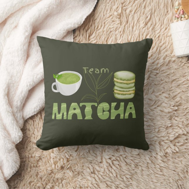 Matcha Green Tea, Everything is better with matcha Throw Pillow (Blanket)