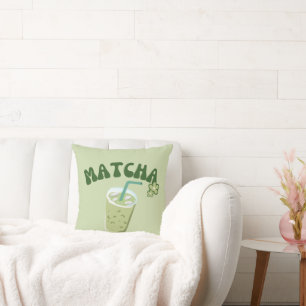 Matcha Green Tea, Everything is better with matcha Throw Pillow