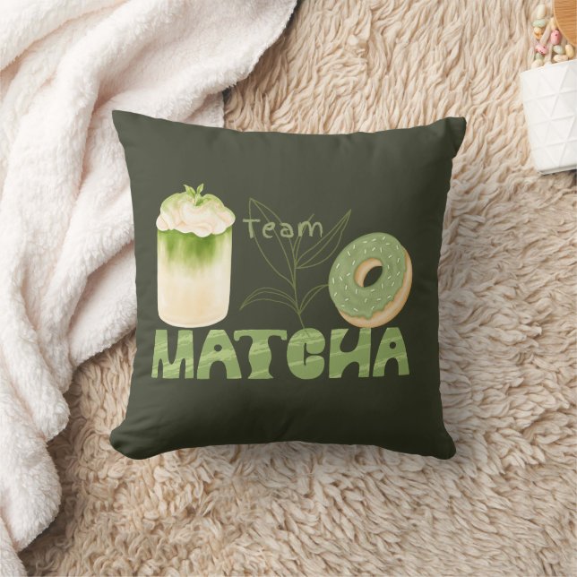 Matcha Green Tea, Everything is better with matcha Throw Pillow (Blanket)